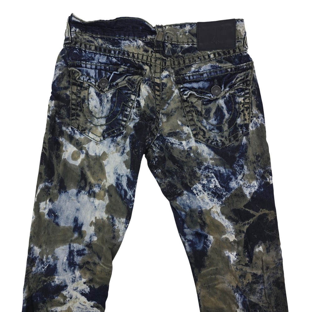 True Religion Geno Relaxed Slim Bleach Wash Jeans Men's 32x34 Blue Flap‎ Pocket - Picture 3 of 9
